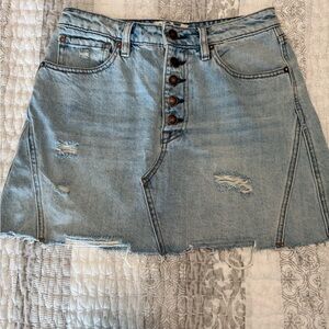 We The Free Blue A-Line Mini Denim Skirt size 27